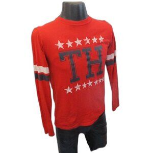 🔥 Tommy Hilfiger Red Varsity Long Sleeve – TH Stars Logo